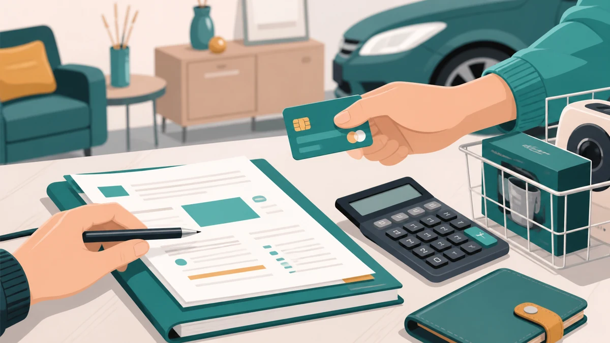 Consommateur comparant plusieurs offres de crédit renouvelable sur un ordinateur