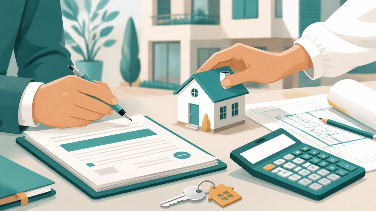 Couple étudiant les garanties de son assurance emprunteur pour un crédit immobilier